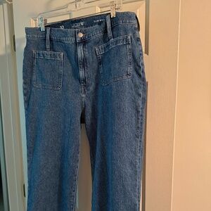 J Crew Slim Wide Leg Blue Jeans-33-wore once
